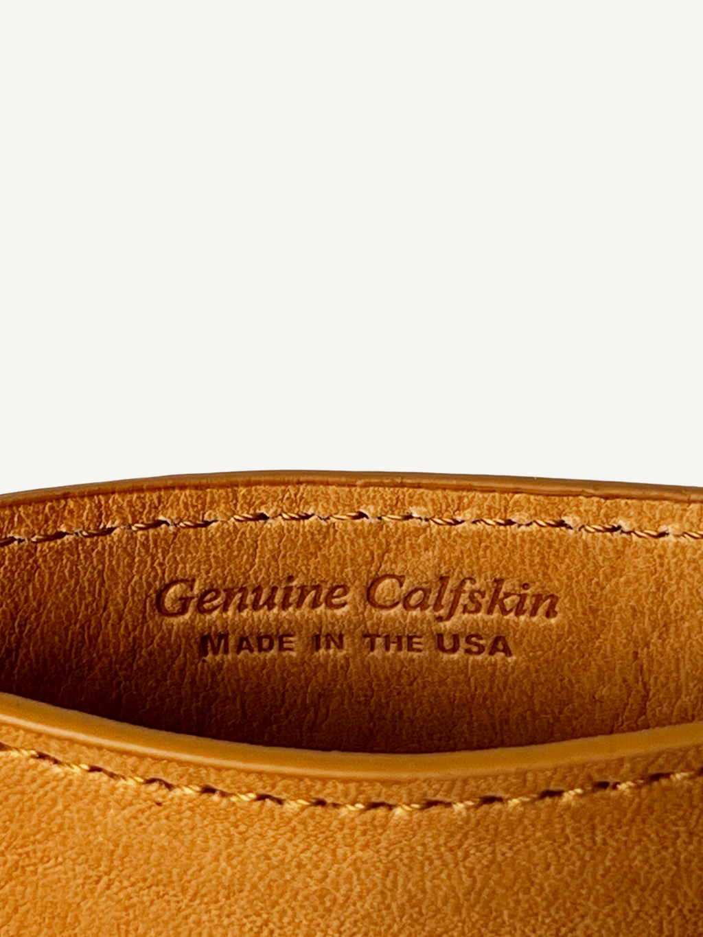 Tan Calfskin Card Case