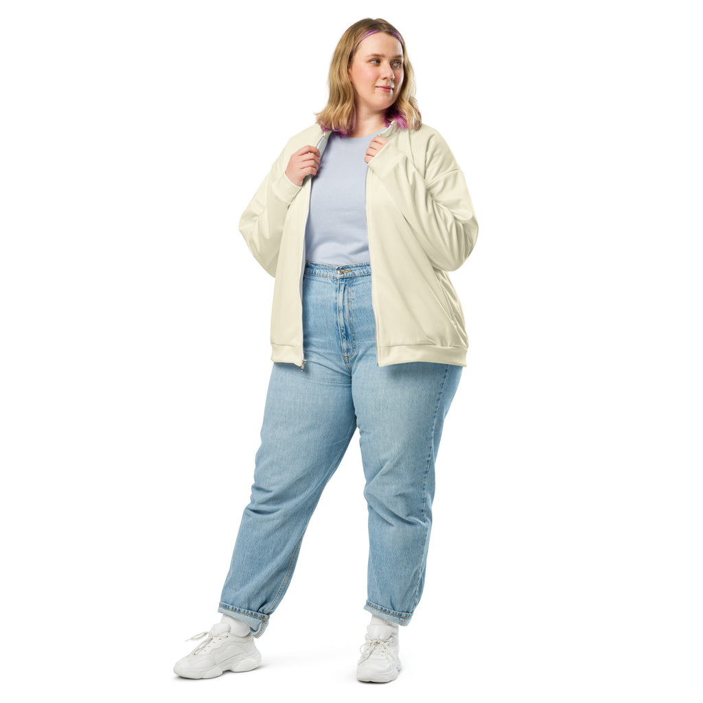 Minimalist streetwear bomber with premium zipper and brushed fleece lining
