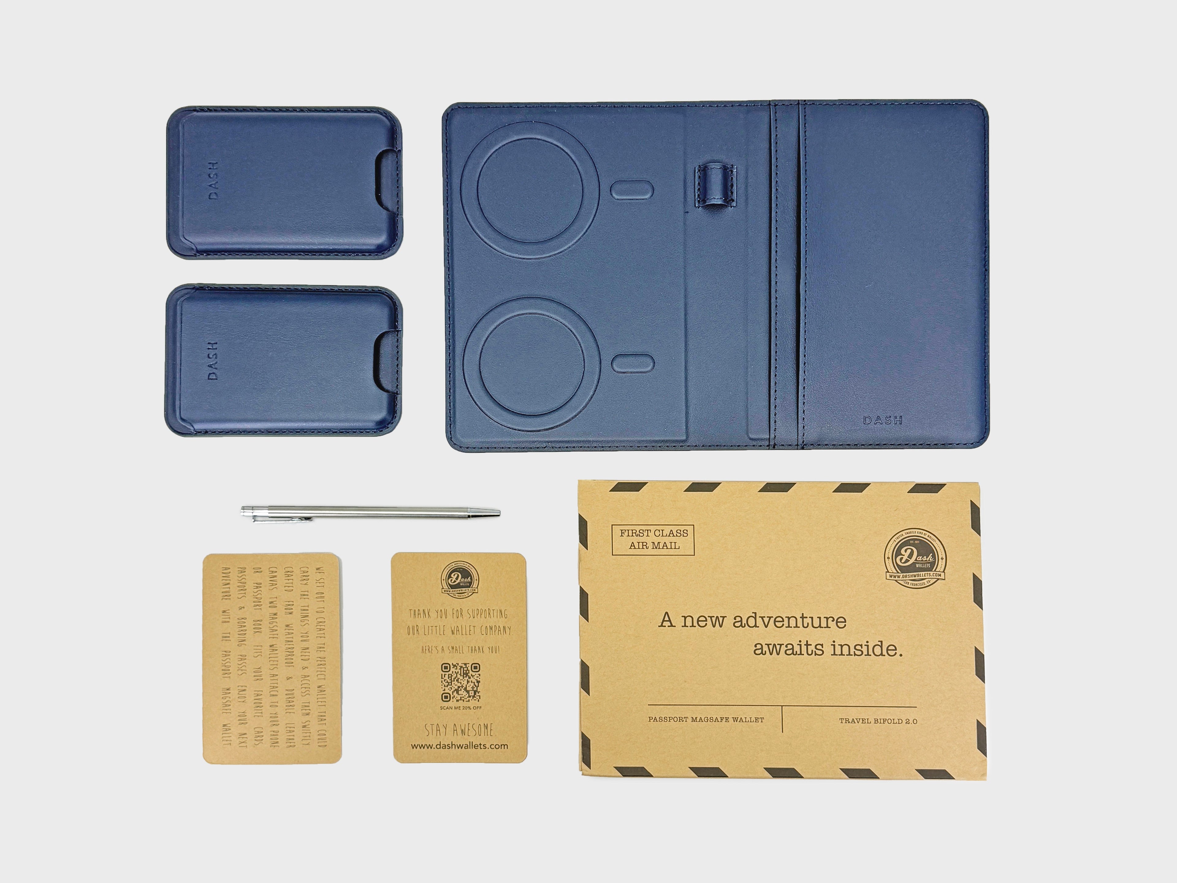 Passport Journal - Travel Pen, Bifold, 2x MagHolders
